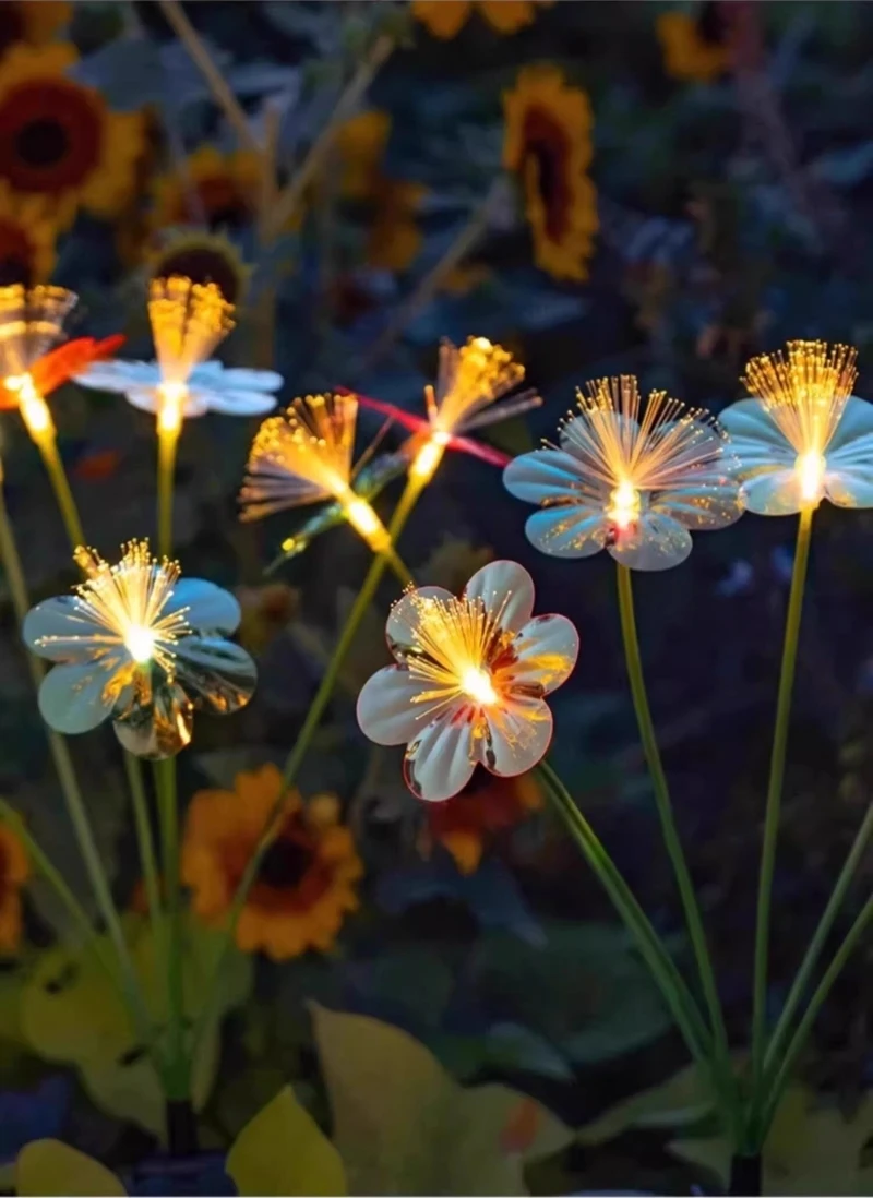 

Солнечные Светодиодные Фонари Для Сада В Форме Цветов, Водонепроницаемые, С Двумя Режимами, Декоративные