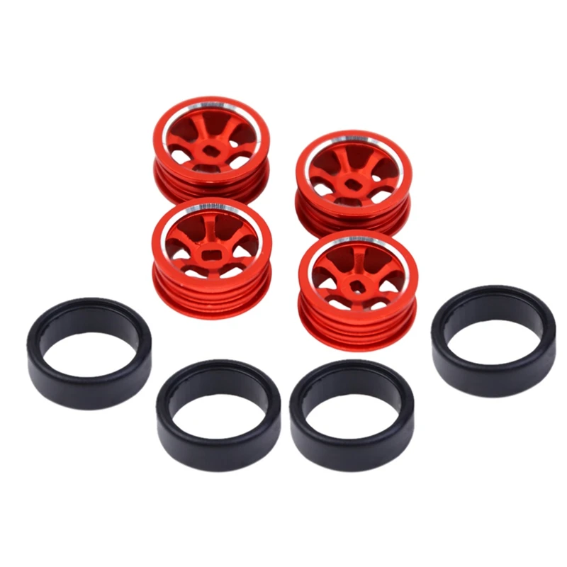

4 шт. металлические колесные обода и жесткие шины для Wltoys K969 K989 Iw04M Iw02 Mini-Z Mini-Q Mini-D 1/28 гоночный автомобиль для дрифта