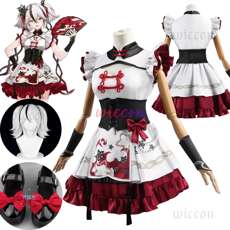 2025 Camellya Cosplay Costume Game Wuthering Waves West Lake Role-playing Clothes Lolita Women Dress Wig Set Outfit