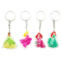 disney princess lovely key chain animal key chain womens bag pendant acrylic key chain charm key chain jewelry gift
