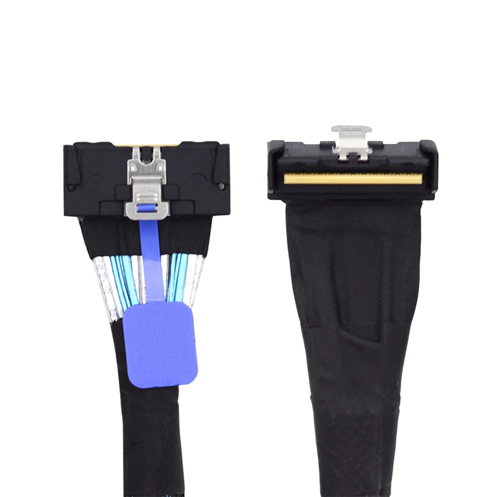 

CY PCI-E 5,0 Mini Cool Edge IO MCIO PCI-E Slimline SAS 8i 74Pin Male к MCIO 74Pin Male угловой Удлинительный кабель 35 см