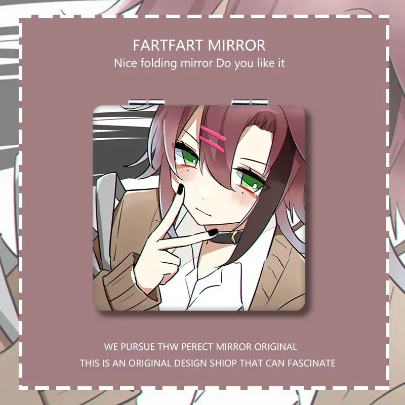 Anime Game Genshin Impact Shikanoin Heizou Merch Kawaii Small Compact Pocket Cosmetic Mirror Double-sided