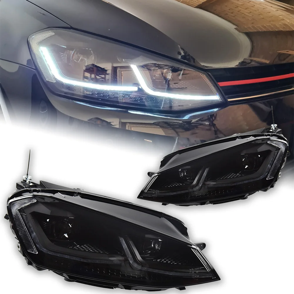 AKD автомобильный Стайлинг для VW Golf 7.5 светодиодная фара 2013-2020 Golf 7 фары DRL Hid передняя фара динамический сигнал Биксеноновые аксессуары