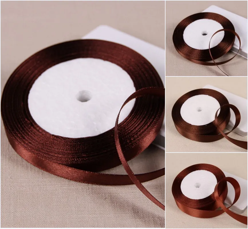 

25 ярдов/рулон, атласная лента из полиэстера