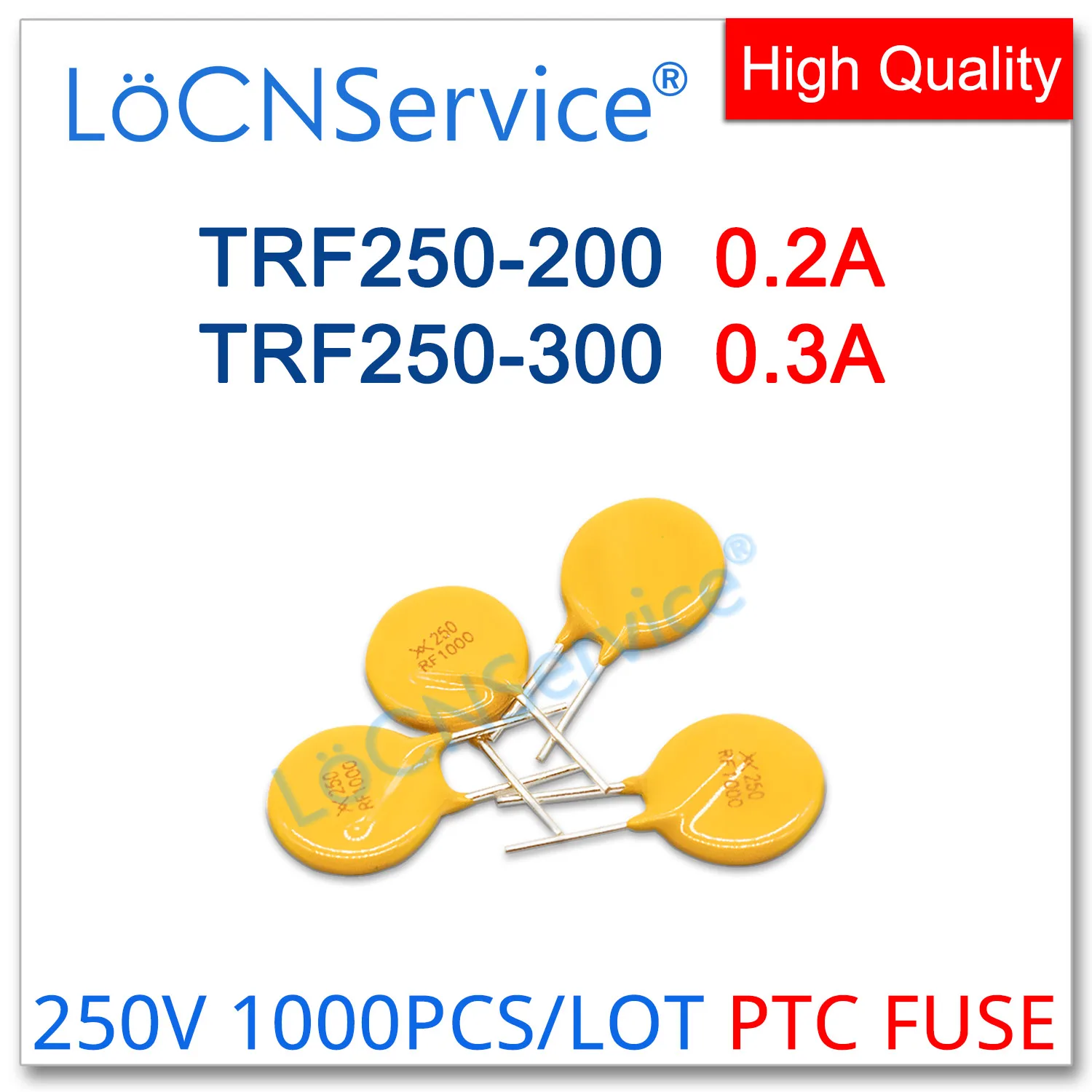 Восстанавливаемый предохранитель LoCNService, 1000 шт., TRF250-200, TRF250-300 в, 250 А, JK250-200U А, RF200, RF300, JK250-300U, китайская TRF