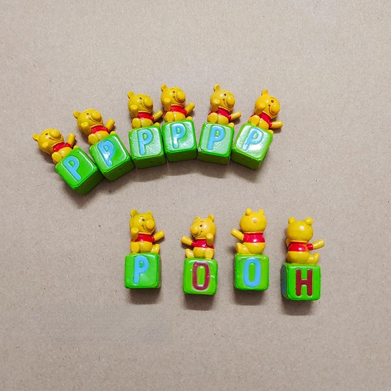 

Cute Winnie Pooh Alphabet Decoration Small Ornament DIY Accessories Pendant Cream Glue Material