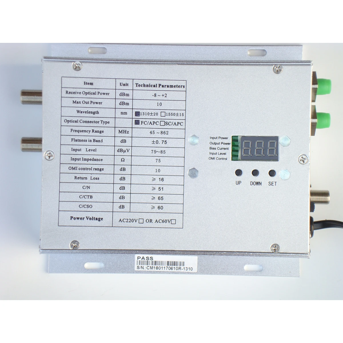 Оптический передатчик CATV 1310 нм 1550