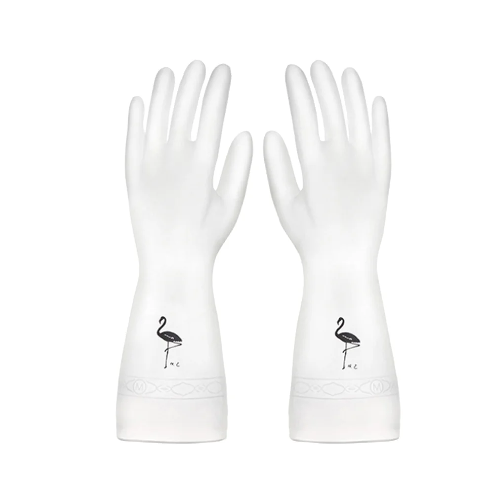 

Cleaning Durable Rubber Waterproof Glove for Home Kitchen (Size M, Pattern)