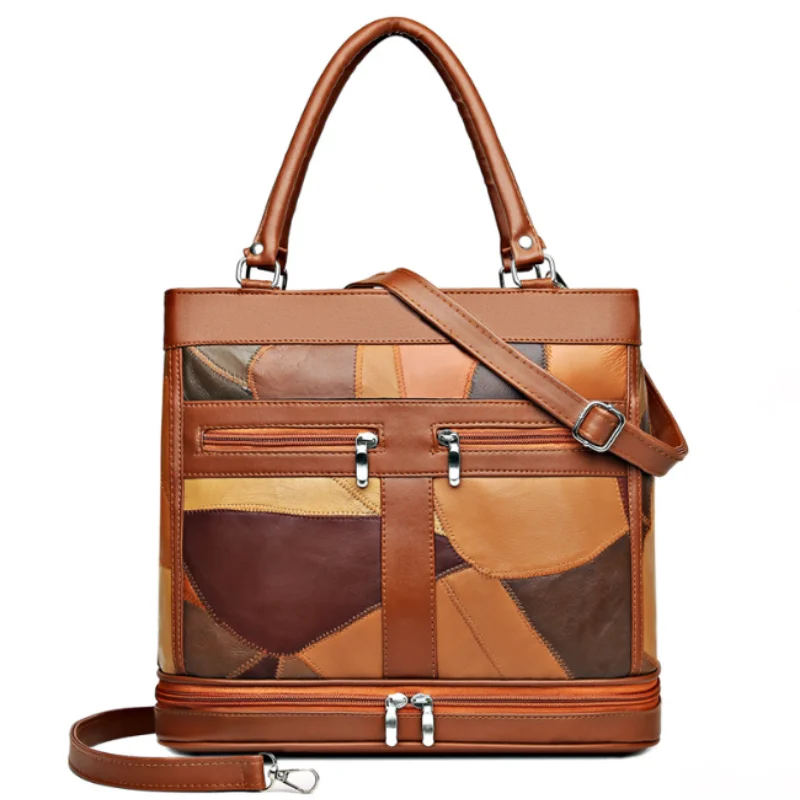 Women's Handbag Women's Shoulder Bag Fashion Purse Vintage Leather Bag Large Capacity Handbag Inclined Shoulder Bag Mom's Bag