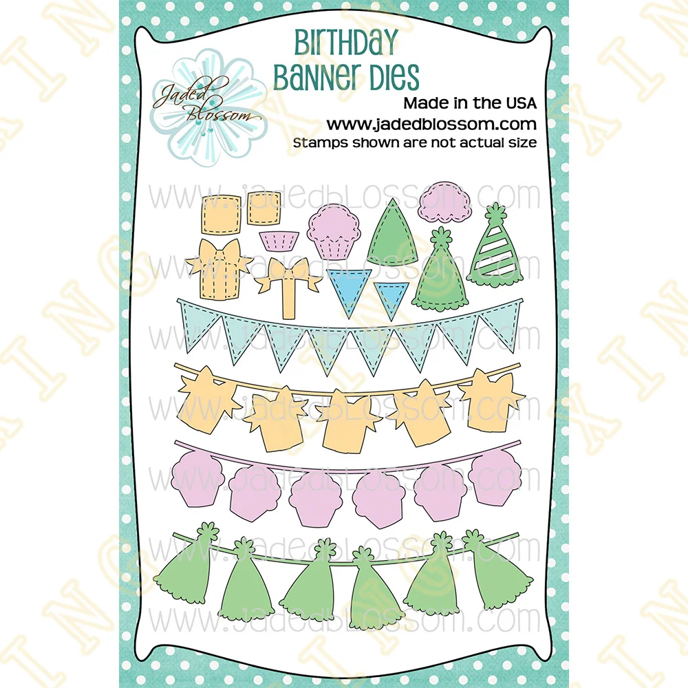 

Hot Metal Cutting Die Scrapbook Embossed Paper Card Album Craft Template Cut Die Stencils 2023 New Arrival Birthday Banner Dies