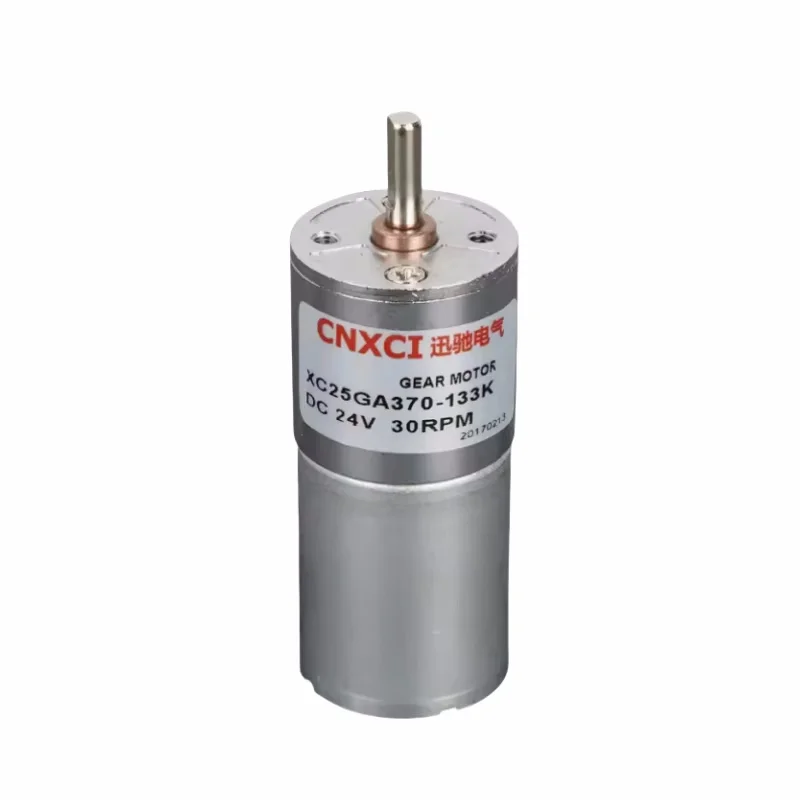 25GA370 Диаметр 25 мм Центральный вал DC6V12V24V Низкоскоростной щеточный редукторный