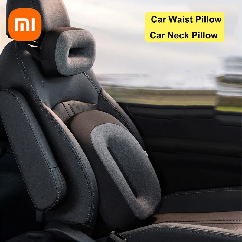 

Youpin Baseus Floating Car Waist Pillow Auto Headrest Pillow Neck Memory Lumbar Support 3D Memory Foam Seat Covers Car Styling