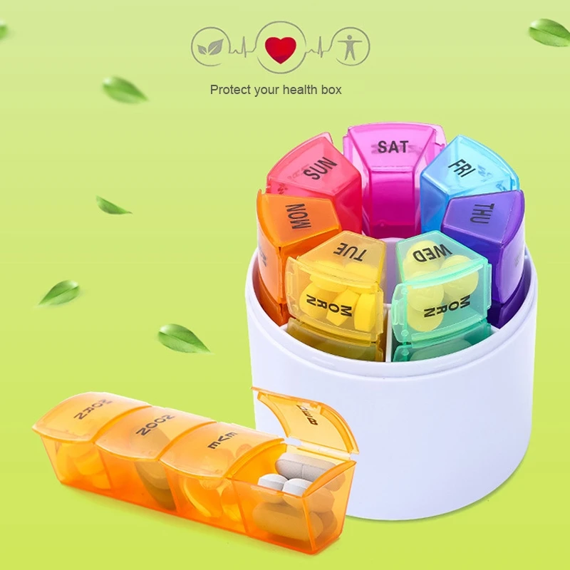 

Portable Pill Box Tablets Medicine Storage 7 Days Weekly Pills Box Case Drug Container Medicine Box Tablet Storage Box Organizer