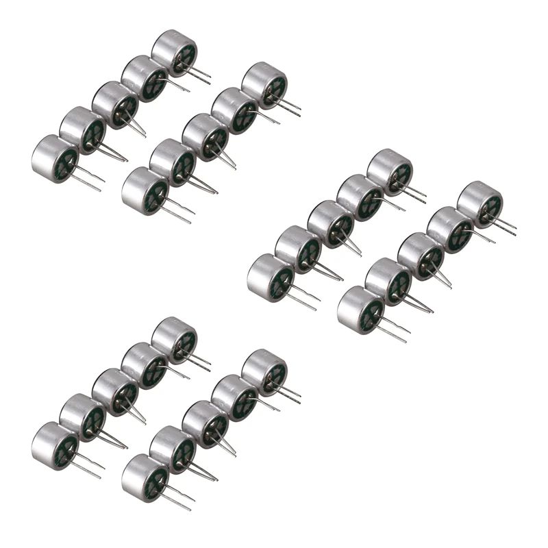 

30 PCS 9.7Mm X 7Mm 2 Pin MIC Capsule Electret Condenser Miniphone