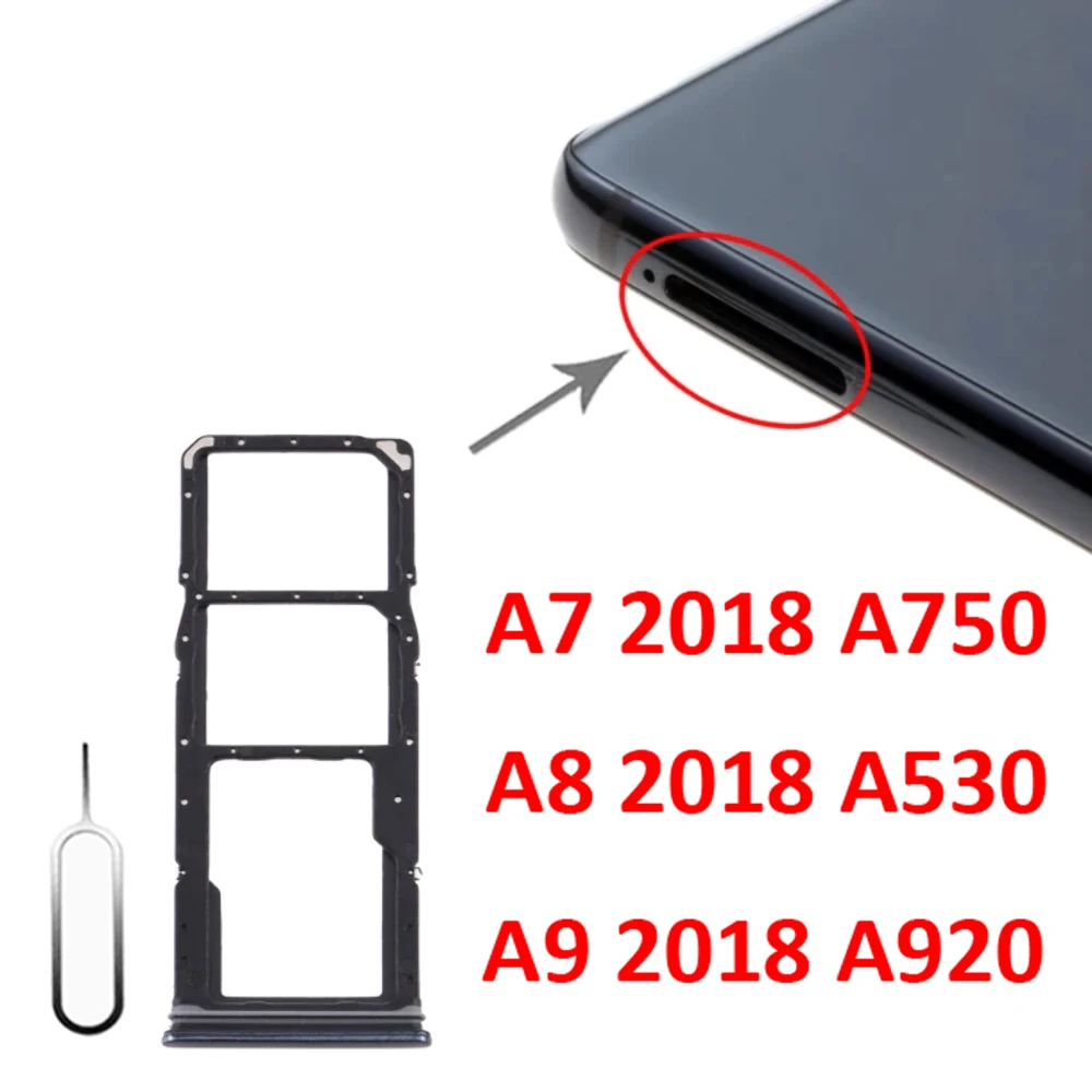 Лоток Sim-карты для Samsung Galaxy A7 A8 A9 2018 A750 A530 A730 A920