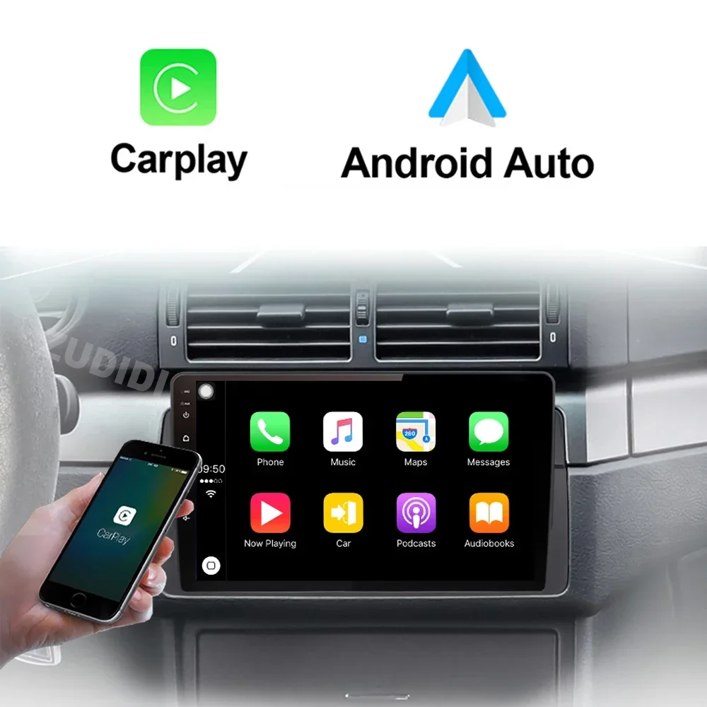 Android 13 CarPlay Auto Радио для BMW E46 M3 318/320/325/330/335 4G Автомобильная мультимедийная