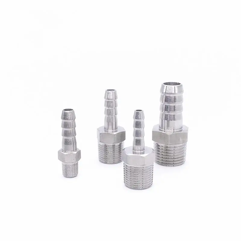 

6mm 8mm 10mm 12mm 14mm 16mm 19mm Hose Barb x M10 M12 M14 M16 M18 M20 Male Thread 304 Stainless Steel High Pressure Pipe Fitting