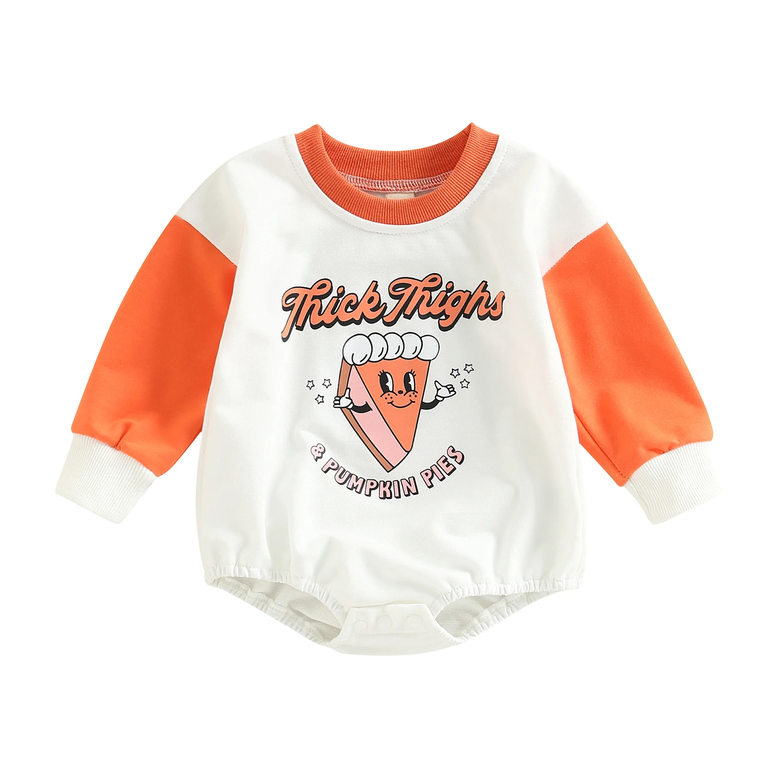 

2022-09-06 Lioraitiin 0-24M Baby Girls Boys Thankgiving Bodysuit Infant Cartoon Cake Letter Print Long Sleeve Jumpsuits