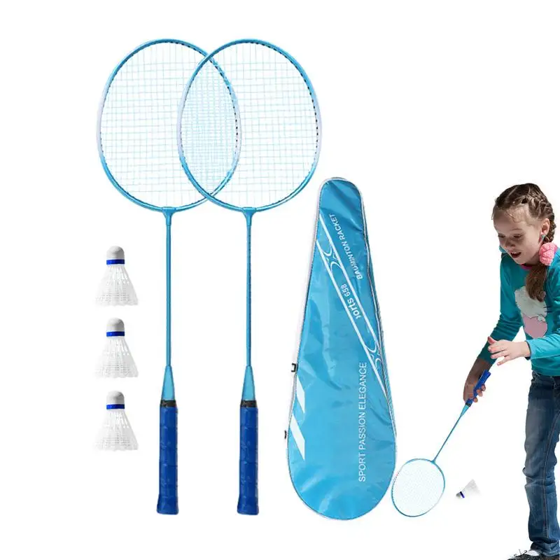 

Ракетка для бадминтона, нескользящая прочная ракетка для бадминтона, эластичная буферная ручка, подарок для друзей семьи