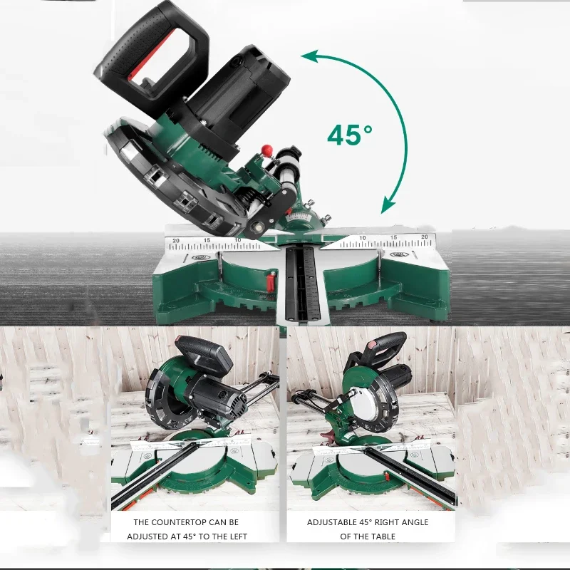 Торцовочная пила с лазерным позиционированием 45 градусов 8-дюймовая бытовая