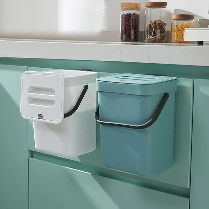 

Wall Mounted Trash Can For Kitchen Cabinet Door Hanging Trash can for Cabinet Under Sink Waste Garbage Bin Kitchen Accessories