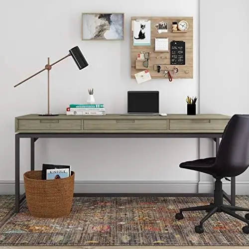 

SOLID HARDWOOD and Metal 30 Inch Rectangle Industrial Bookcase in Walnut Brown, For the Living Room, Study Room and Office Anime