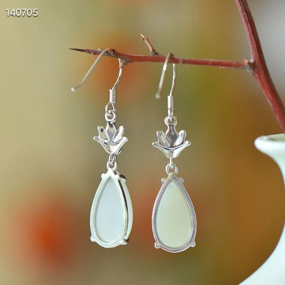 Натуральные 100% настоящие серьги из стерлингового серебра 925 пробы мозаика белый