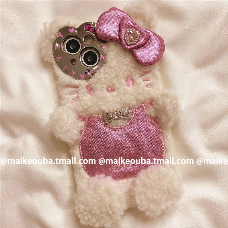 

Kawaii Sanrio Mobile Phone Case Suitable for IPhone14promax Cartoon Cute Anime Hellokittys Apple 15 Protective Cover Ferry