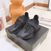 2022 spring new velcro thick soled muffin daddy shoes womens leather casual sports shoes high lace up running shoes