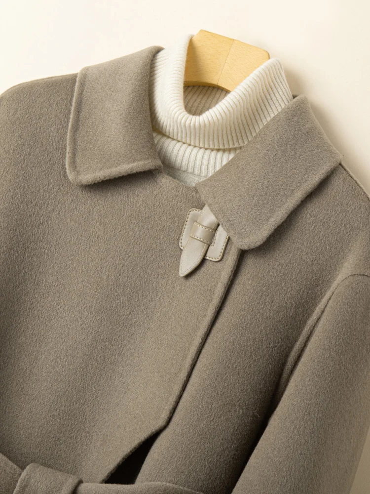 2024 популярное высококачественное двустороннее шерстяное пальто кашемировое