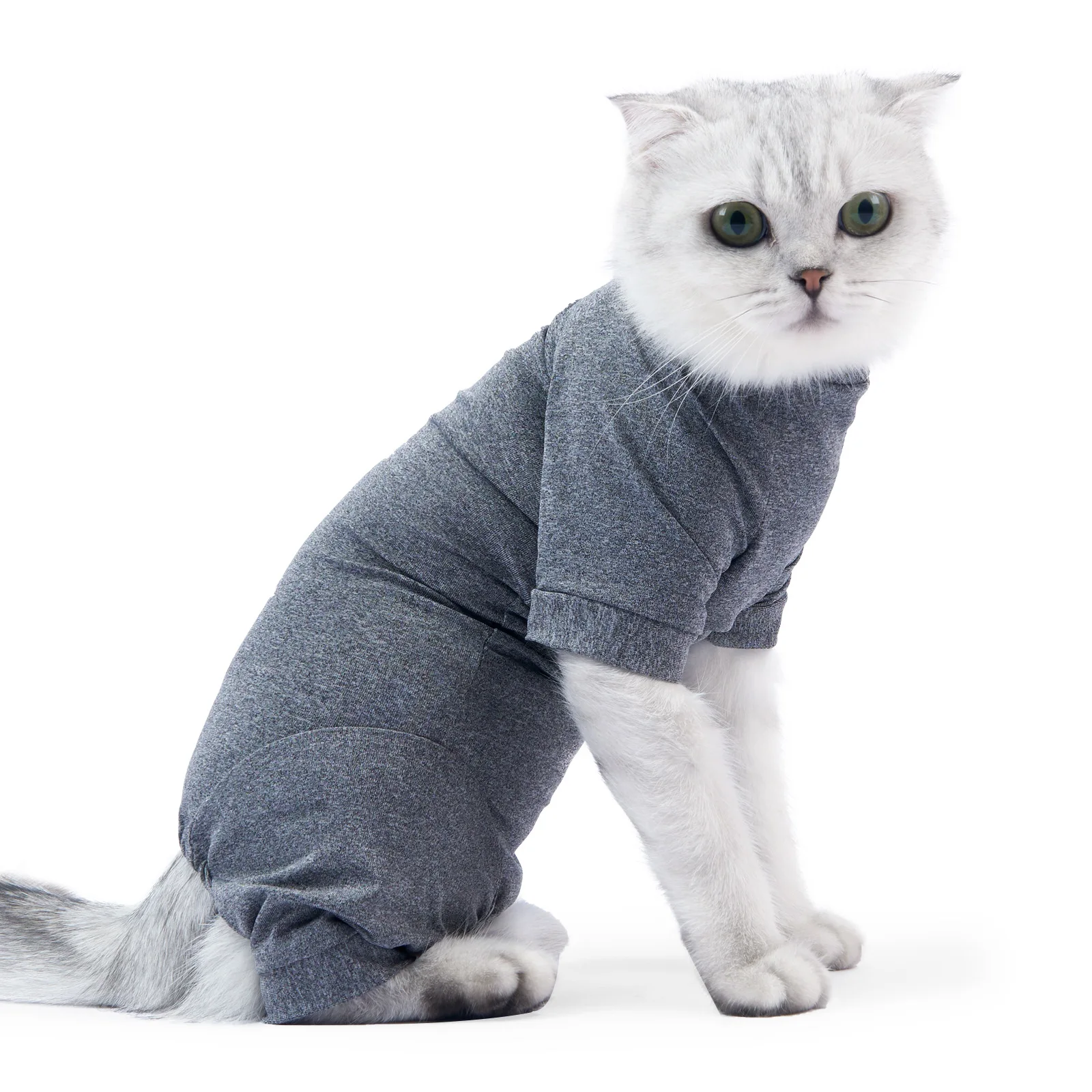 

Four Feet Cat Recovery Suit Jumpsuit Care Pet Kitten Anti Bite Prevent Lick After Surgery Wear Stretchy Weaning Bottoming Shirt