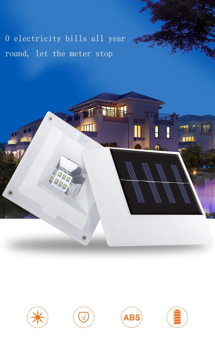 Solar lampiolet outdoor LED wall lamp modern minimalist courtyard light solar garden waterproof fence lighting street light GL37