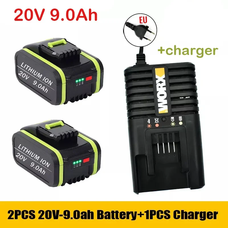 

New 20V9000mAh li-ion Rechargeable battery and charger, For replace batteryWorx power tool WA3551 WA3553 WX390 WX176 WX386 WX678