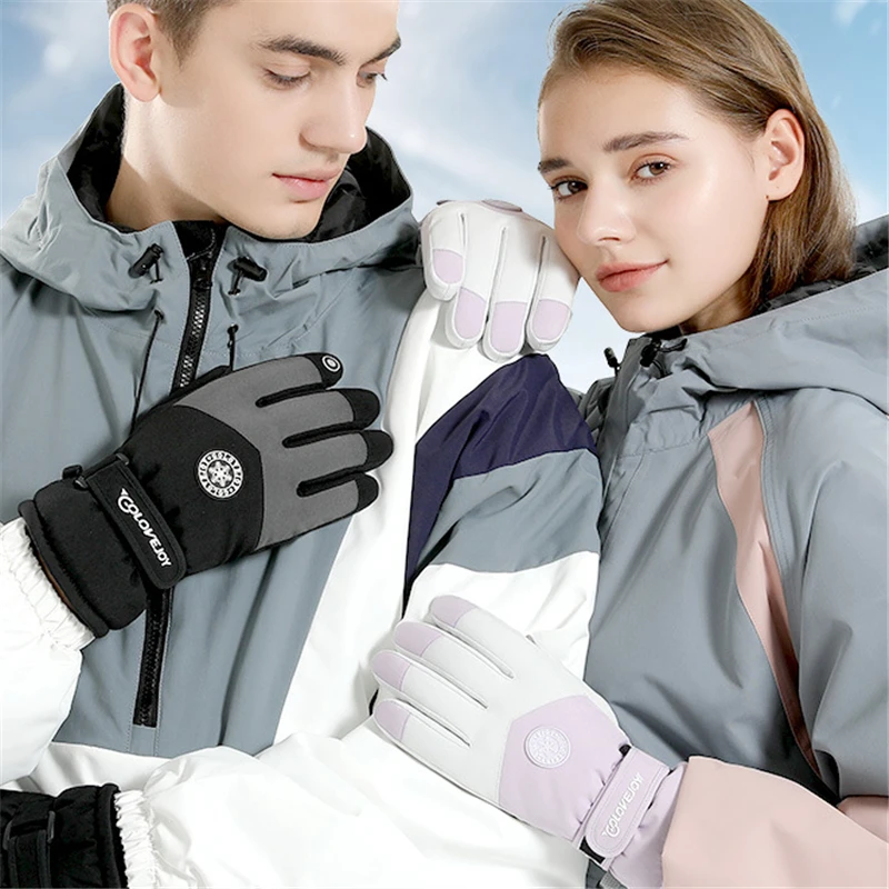 

Women Men Thicken Waterproof Gloves Snow Skiing Sport Outdoor Windproof Cycling Snowboard Motorcycle Couple Gloves Winter 2022