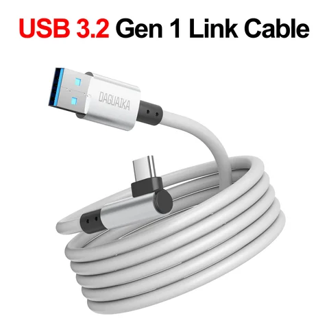 Кабель VR GQZJHOME USB A к Type C 5 м для Quest3/Quest3S, Quest2