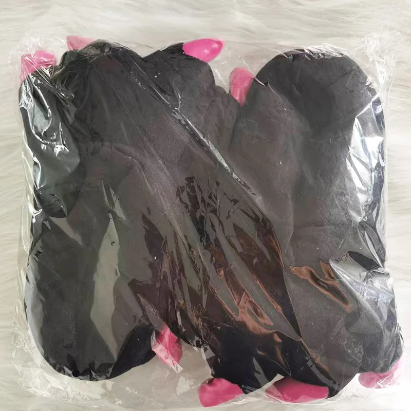 Rainbow Designer Claw Slippers For Women Men Black Bear Foot Shoes Woman Funny Animal Fuzzy Booties Slipper House Cosplay Shoes