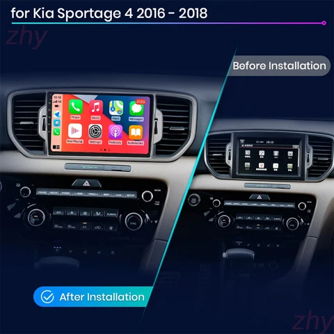 Для KIA Sportage 4 KX5 2016 2017 2018 Android 15 Carplay Автомобильный радиоприемник Навигация GPS Мультимедийный плеер Авто 5Gwifi + 4G BT DSP видео