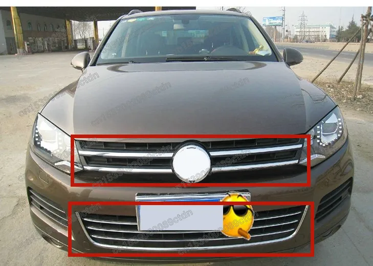 

For VW Volkswagen Touareg 2011 2012 2013 2014 2015 Grille Car Front Bumper Grille Air Intake Grill Chrome Trim