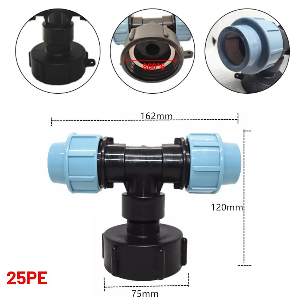 

Water Pipe Connector Garden Lawn Hose IBC Adapter Practical Tap Fitting Tool 20mm 25mm 32mm