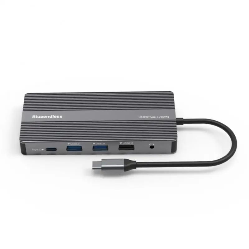 

Type C To HDMI-compatible Adapter Portable 5gbp 12 In 1 Data Transfer Vga Office Tools Usb C Hub Multifunctional