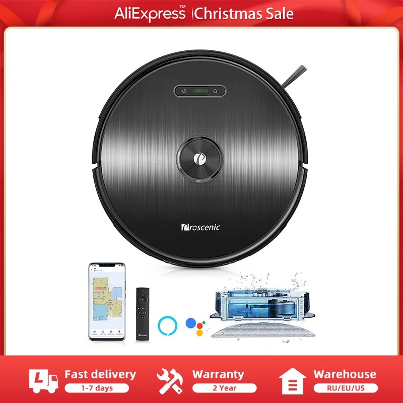 

Proscenic M8 Lidar Robot Vacuum Cleaner Wet Mopping and Dry Cleaning for Smart Home Appliance Alexa & Google APP Restricted Area