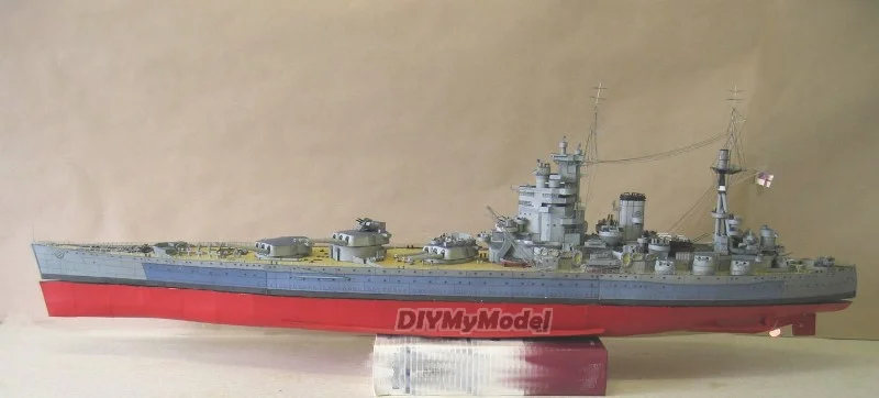 

DIYMyModeI British battleship Nelson DIY Handcraft Paper Model Kit HandmadeToy Puzzles Gift Movie prop