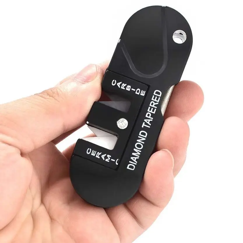 

10PCS Outdoor Sharpener Portable Tungsten Ceramic Carbide Knife fish hook Whetstone Pocket Diamond Tool forCamp Hike Camping