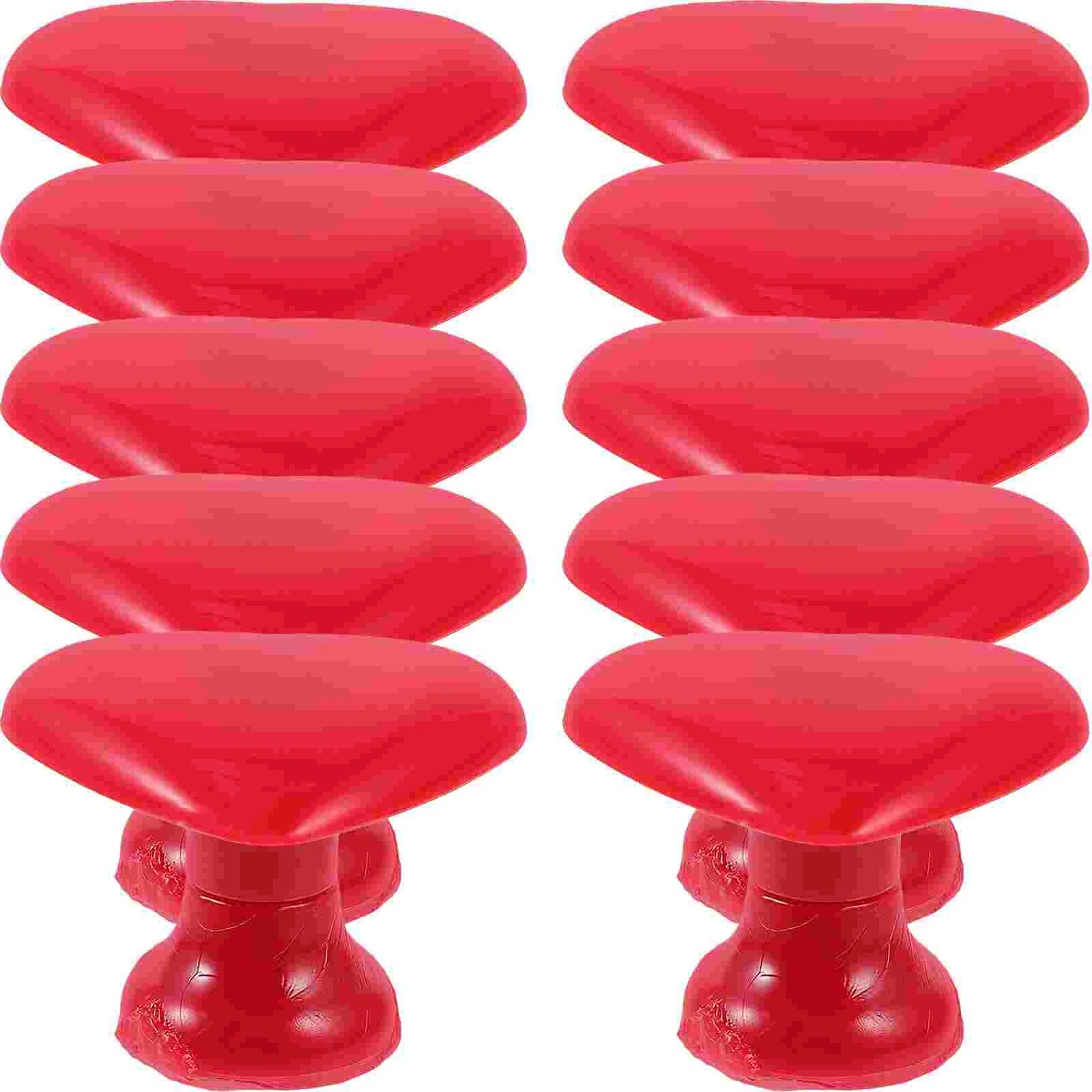 

10 Pcs Heart Shape Helper Toilet Button Assistant Tool Home Tops Abs Tank Decorative