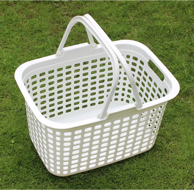 

Internet Celebrity Shopping Basket Plastic Basket Shopping Basket Picnic Storage Basket Supermarket