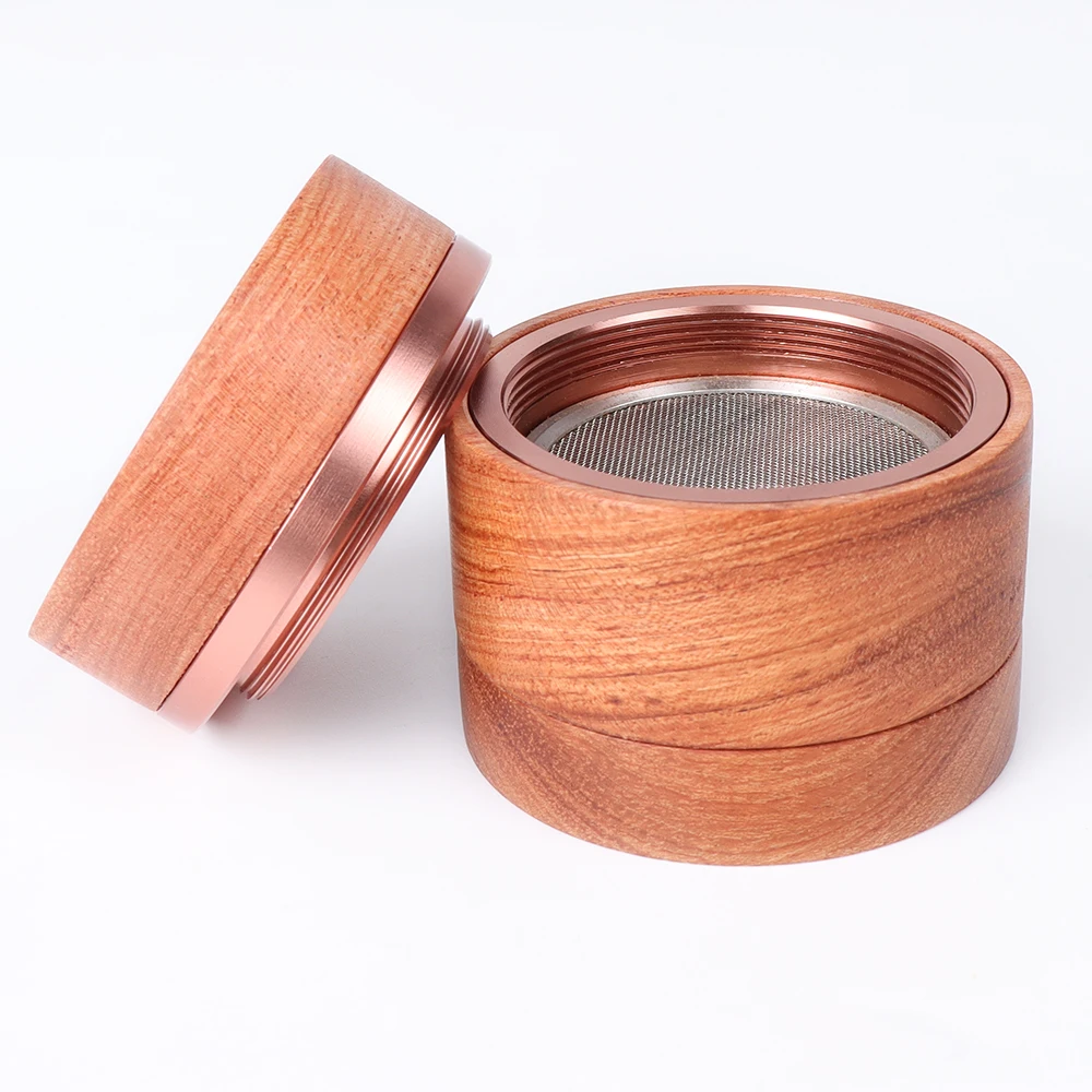 

4-Layer Mini Herb Grinder Pepper Spice Tobacco Smoking Pipes Grass Spice Manual Hand Wooden Aluminum Alloy Kitchen Accessories