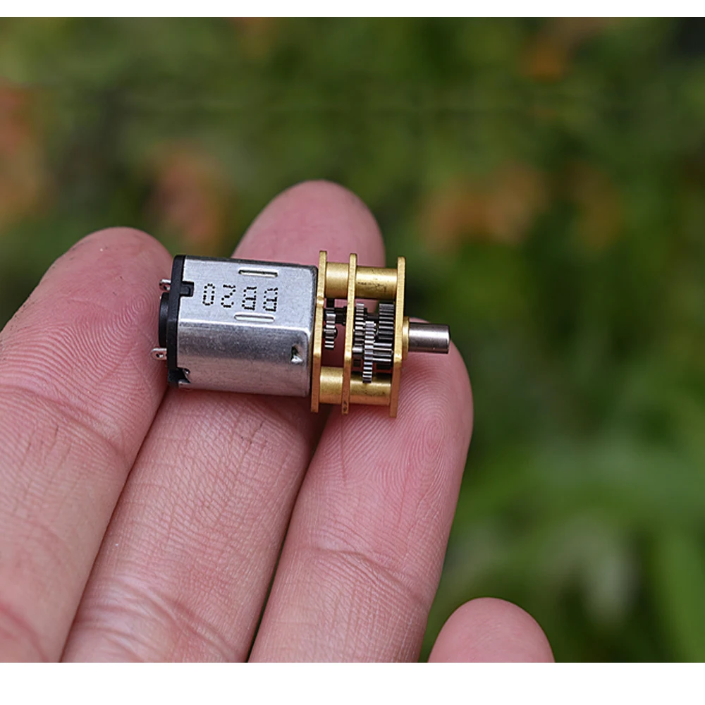 Прецизионный миниатюрный редукторный электродвигатель N20 постоянного тока 3В-6В 164 об/мин-330 об/мин, полностью металлический редуктор 1:50, большой крутящий момент для электродвигателя блокировки