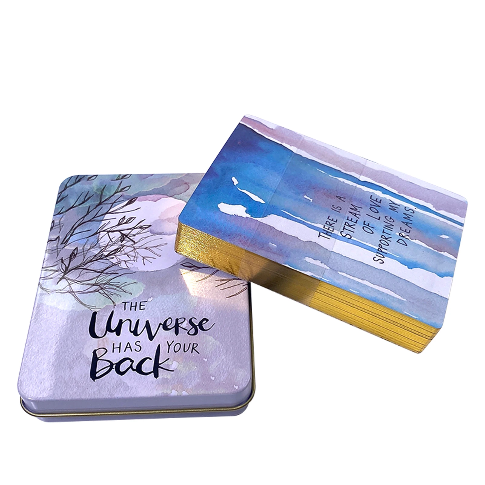 

New Tarot Card Family Game Tarot Deck In A Tin Box For Beginners The Universe Has Your Back 55 Card Deck Tarot Cards Deck Oracle