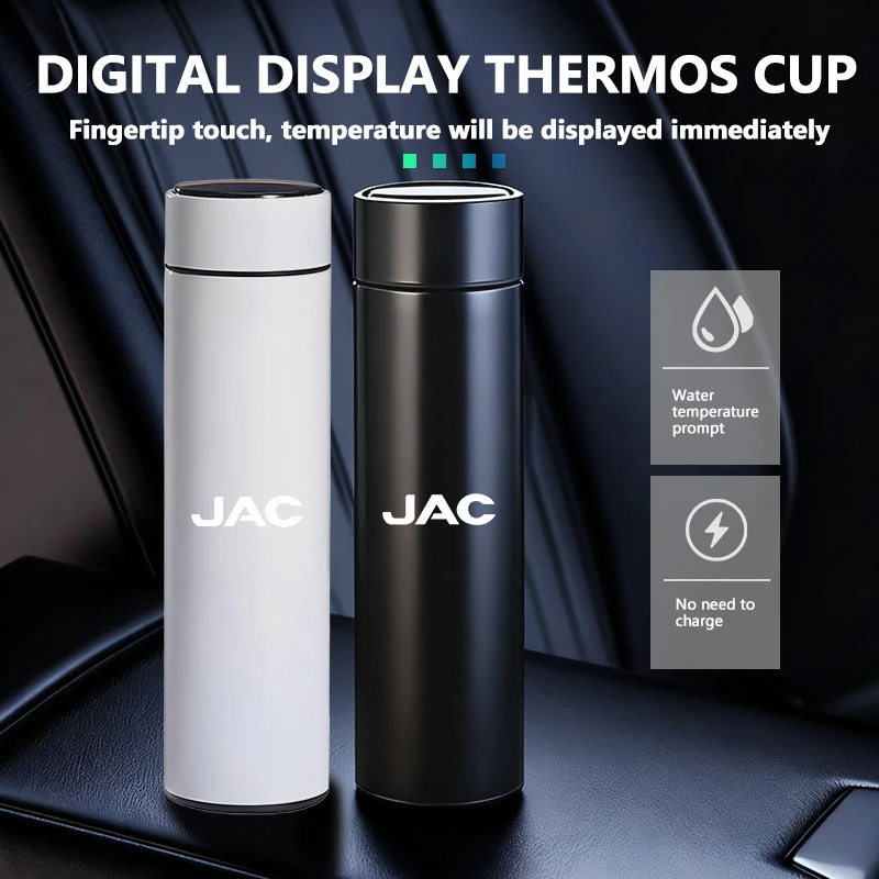 Фото Умная термокружка с логотипом автомобиля, цифровая термокружка для JAC JS3 J2 S5 JS2 S3 T8 Refine J5 J6 J7 J4 T6 T8 Pro №1