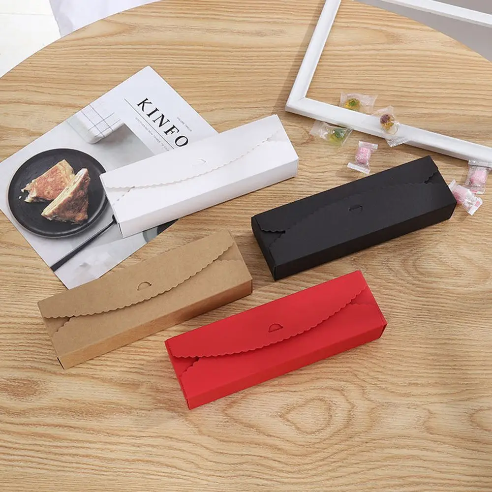 

Sandwich, Cookies, Nougat Lace Edge Colorful Long Cupcake Cases Gift Packaging Boxes Mooncake Packing Kraft Paper Box